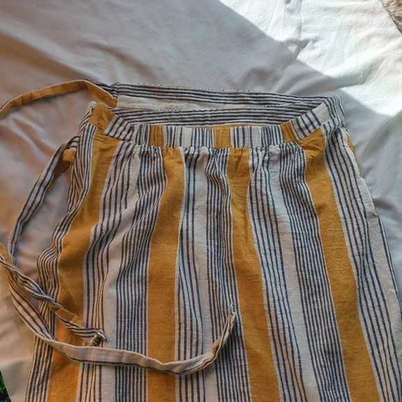 Maeve Striped Midi Laura Wrap Skirt Size 8 - Picture 5 of 8